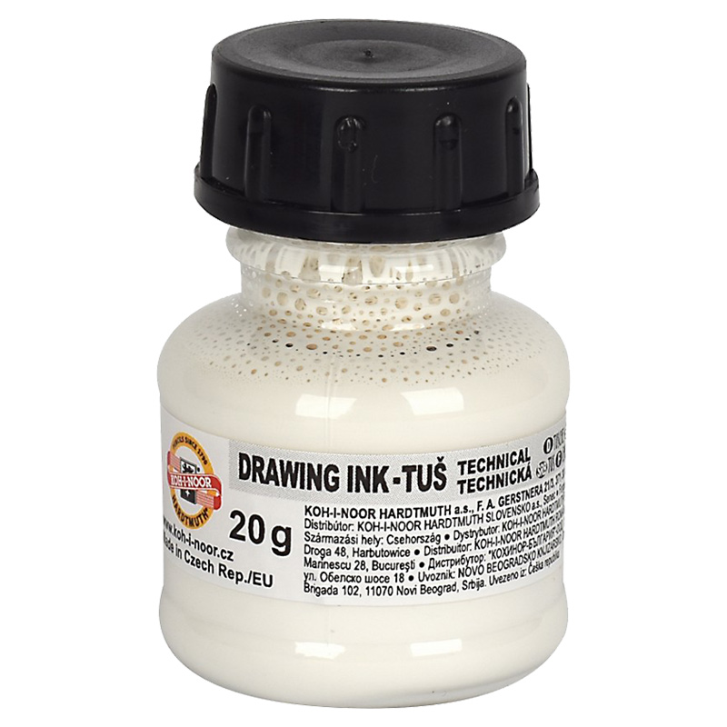 Туш для креслення KOH-I-NOOR 20г., біла, 1417001